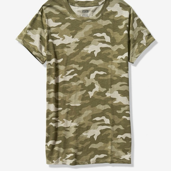 PINK Victoria's Secret Tops - Pink Victoria’s Secret Camo Sleepwear/T-Shirt Size XS